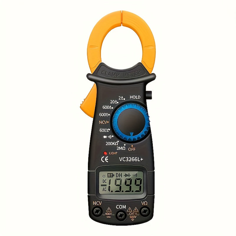 Clamp-On Multimeter Ammeter Set, Including Measuring Pen. 4000 Count, with Buzzer, Measuring Current, Voltage, Capacitance, Resistance, NVC Detection