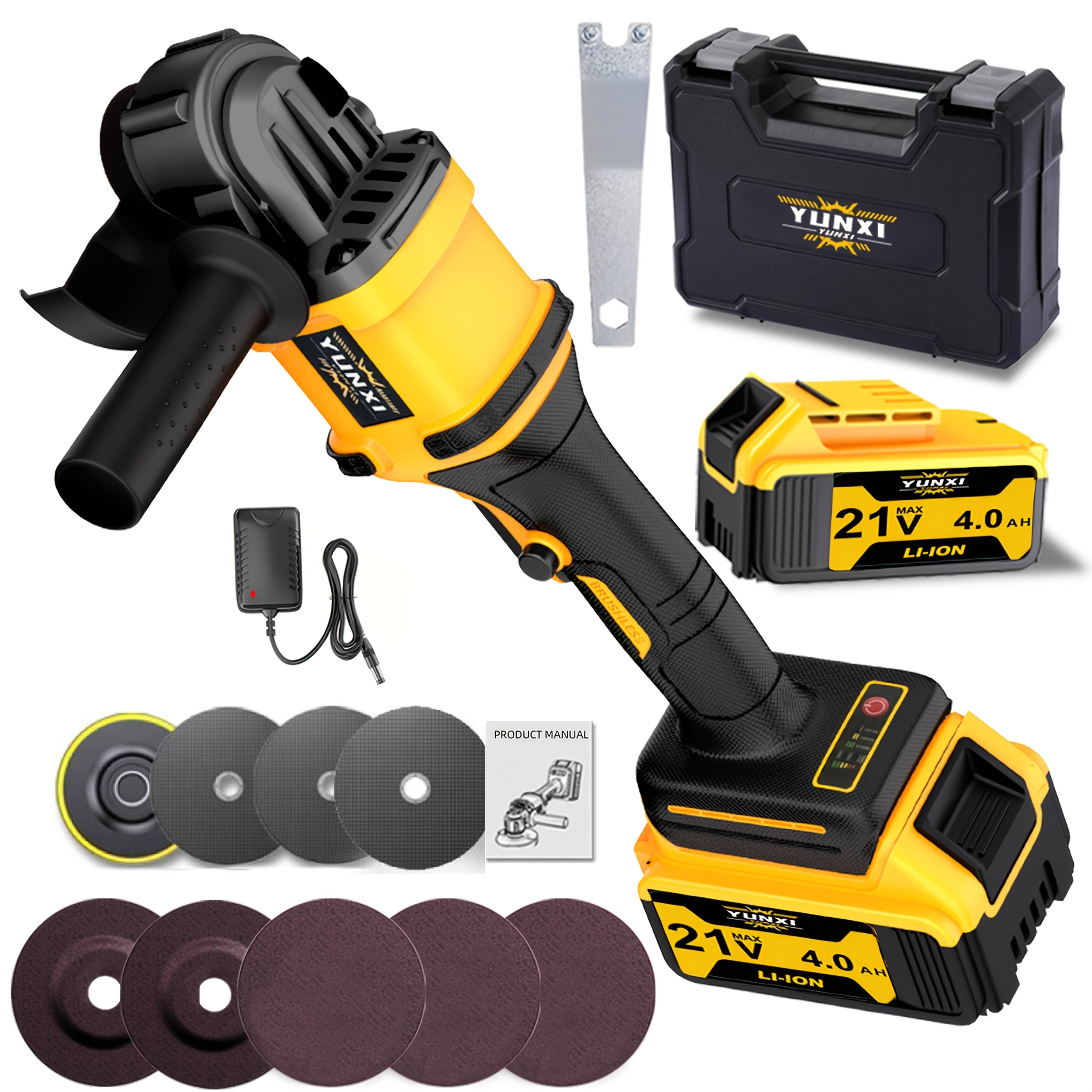 Cordless Lithium Angle Grinder & Electric Polishing Machine – Multifunctional Grinding Polishing Tool, Single/Upgraded/Deluxe Kit, Gift for Dad & Boyfriend Canada
