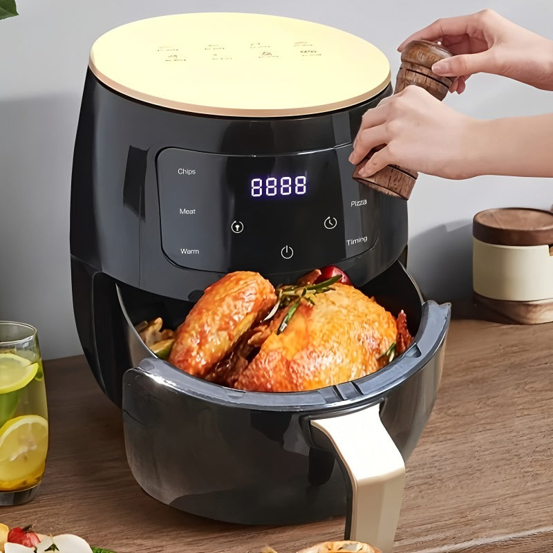 1 Air Fryer, 1.59 Gallon Air Fryer Oven, with Smart Cooking Program, Large Capacity Multi-function Electric Fryer, Household Electronic Touch Control Multi-function Air Fryer, Kitchen Appliances 110V-130V