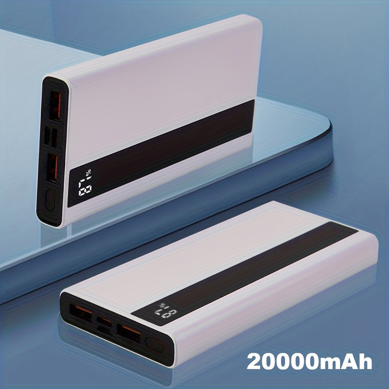 Fast Charging Power Bank 10000mAh/20000mAh with Built-in Cables, PD 20W iPhone & QC3.0/22.5W Android, USB-A/Type-C/Micro Port, LED Display – Portable Charger for Travel & Camping