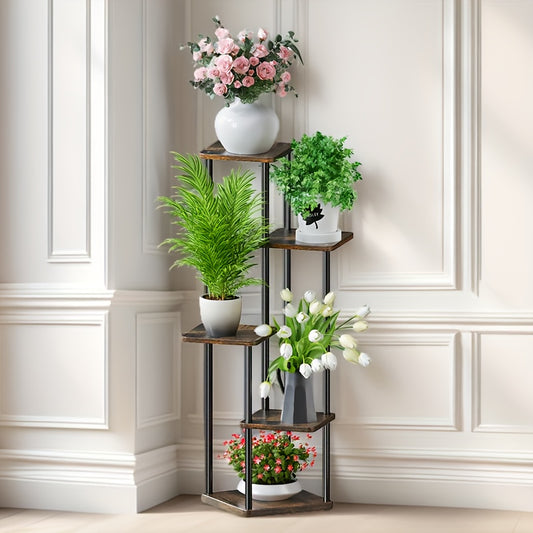 Plant Stand 4/5/6 Layer Flower Rack Living Room Floor French Window Storage Rack Courtyard Garden Flower Rack Easy Storage Rack