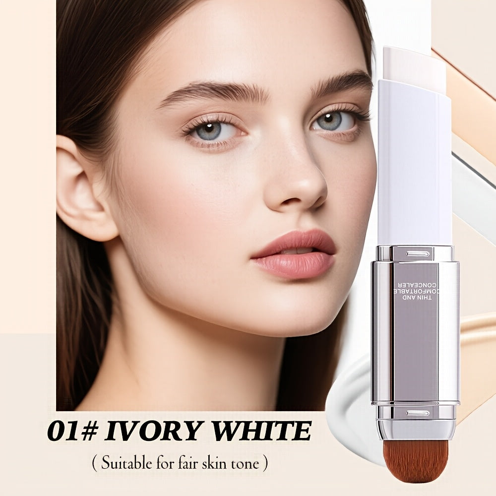 Thermal-Color Temperature Gradient Double-Ended Concealer Foundation Stick for Flawless Coverage And Natural Look with Dual Functionality