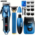 WEEME 1pc/2pcs/3pcs/4pcs Men'S Electric Hair Clipper Kit, Featuring USB Rechargeable Operation, Precision Adjustable Blades, And Clear LCD Display In A Portable Compact Design For Home Grooming, Perfect Barber-Grade Father'S Day Gift.