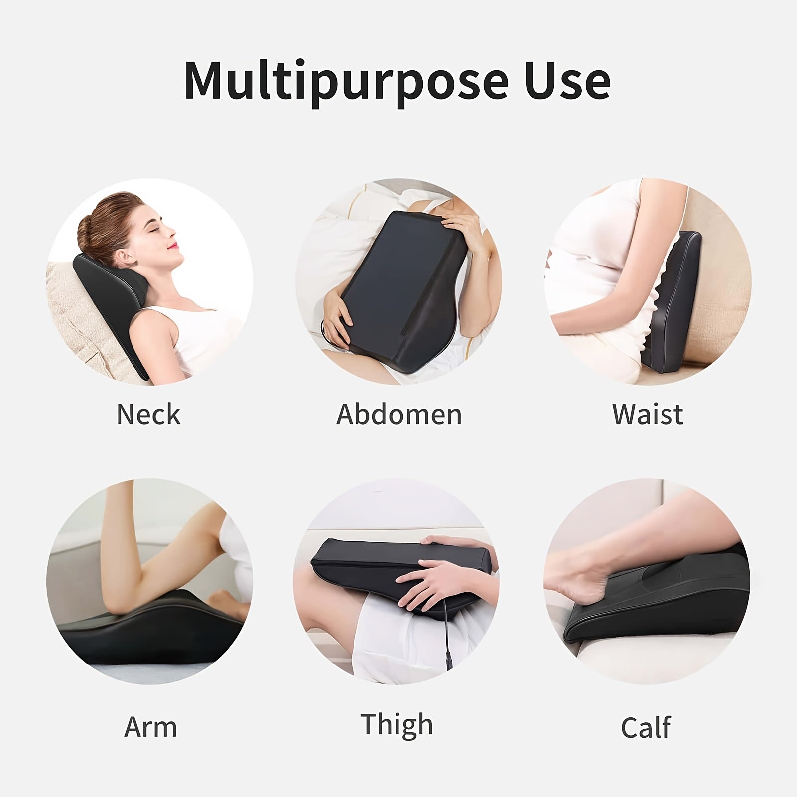 1pc, Shiatsu Neck And Shoulder Massager With Heat - Kneading, Rolling, And Vibrating Functions For Traps, Legs, And Body - Perfect Gift For Men And Women, Ideal For Home, Office, And Travel Use, The Best Mother'S Day Gift