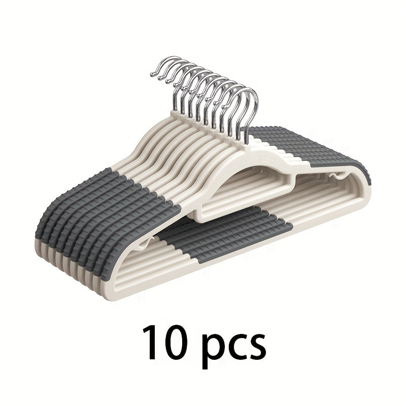 Clothes Hangers Anti-Slip Thickened with Rotatable Hooks – Mark-Free Non-Slip Design, Extended Heavy-Duty Closet Hangers for Clothes Storage & Organization | Multi-Functional, 10/20/30 Pack Options