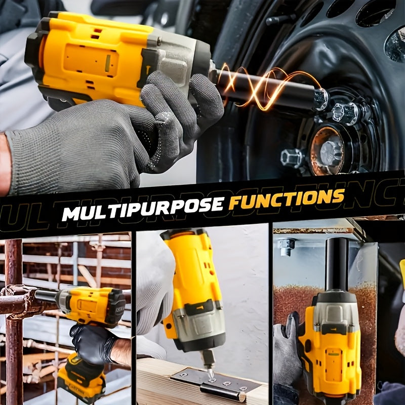 Cordless Impact Wrench 1/2 Inch – 317 Ft-lb Brushless Motor, 3600 RPM High Torque, Ergonomic Grip | Portable Power Tool for Cars, Trucks & Lawn Mowers (Battery Not Included)