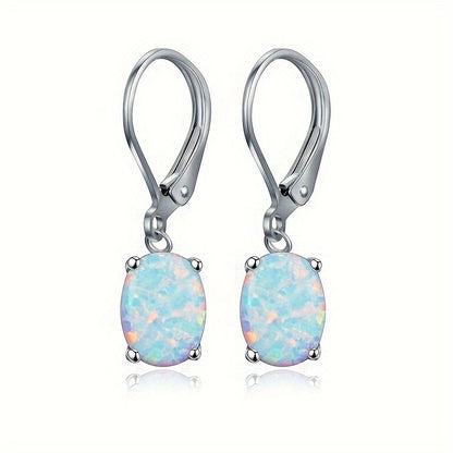 925 Sterling Silver Opal Pendant Earrings for Women – Multi-Color Hypoallergenic Drop Earrings for Daily Wear, Parties & Jewelry Gifts | ShopVora CA