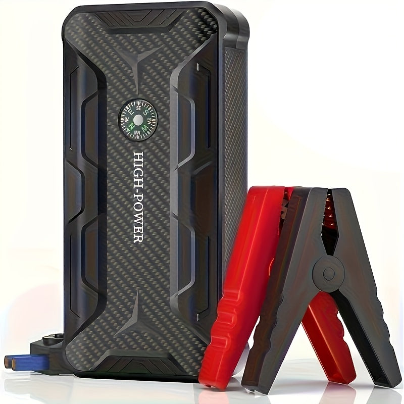 Portable Car Emergency Jump Starter - 12V Battery Power Bank - with Flashlight - Suitable for Cars, Motorcycles, Vehicle Emergency Jump Starters, Cars, Pickup Trucks, Bicycles, Etc. Portable Car Battery Booster, Quickly Start Your Vehicle