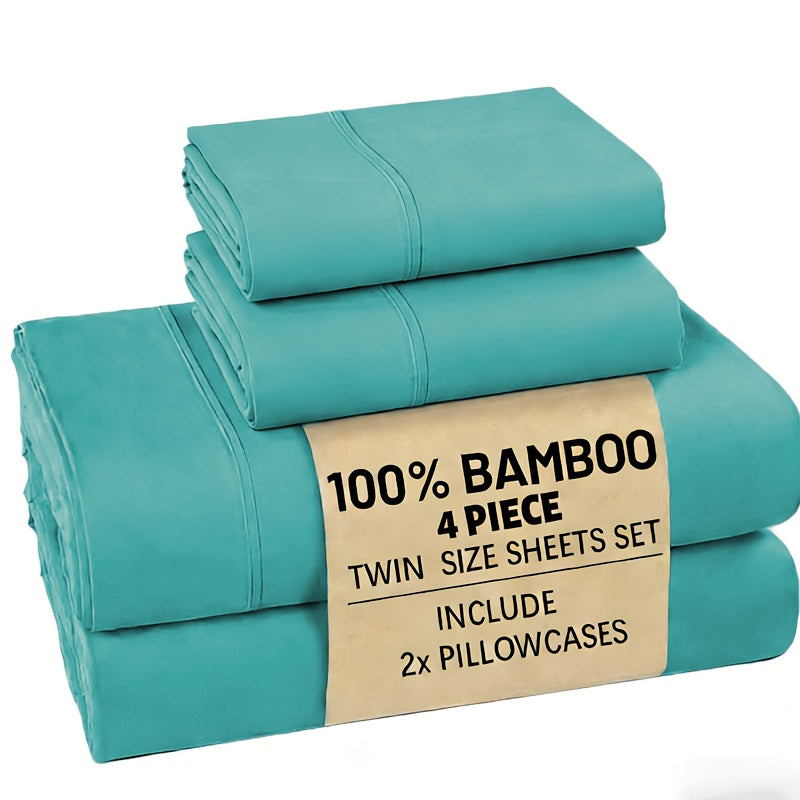 Bamboo Sheets Set 4-6pcs – 2200TC 100% Viscose Luxury Bed Sheet Set, Ultra Soft Cooling & Breathable, Hotel-Quality Bedding for Hot Sleepers – King, Queen, All Sizes | ShopVora CA