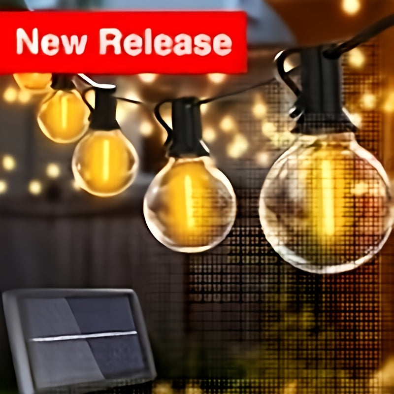 75ft Solar String Lights with Shatterproof G40 Bulbs & 4 Lighting Modes – Dimmable Solar Hanging Lights for Backyard, Garden, Patio, Balcony & Party Decoration | ShopVora CA