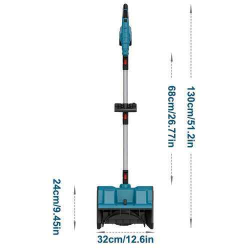 21V Brushless Electric Snow Shovel 13-Inch Cordless Snow Blower Kit with Adjustable Handle & Safety Switch, Single or Dual Battery Options – Lightweight Portable Snow Thrower for Driveways, Patios & Sidewalks in Canada