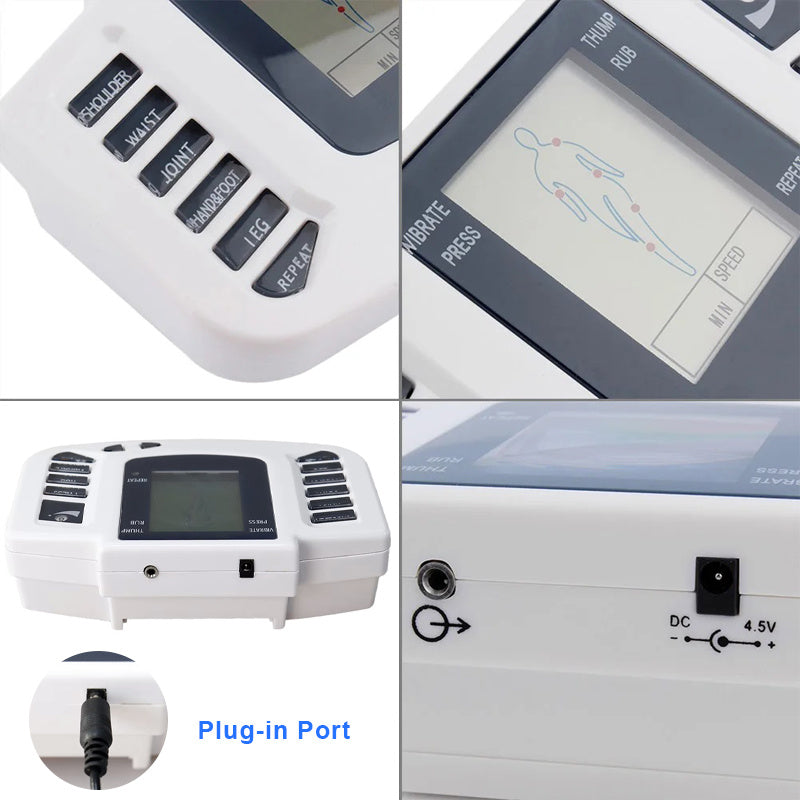 TENS EMS Dual Channel Muscle Stimulator | (4 Electrodes) for Relieving Back, Shoulder, And Knee Joints | Muscle Relaxation And Exercise Recovery, with 10 Modes And 8 Intensity Levels, The Best Gift for Family And Friends.