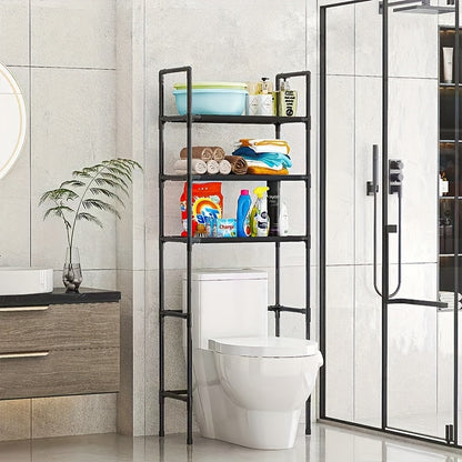 3-Tier Over Toilet Storage Rack – Space-Saving Multi-Layer Bathroom Organizer Shelf for Toilet, Washing Machine & Small Bathroom Storage Organization