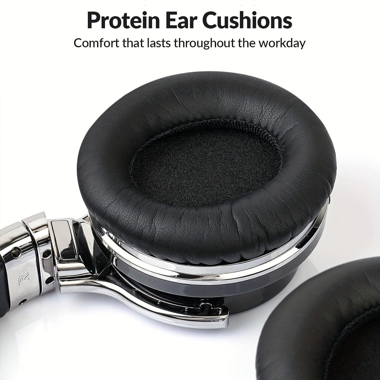 Active Noise Cancelling Headphones Wireless Over-Ear Bluetooth 5.2 with Microphone Deep Bass 30H Playtime Comfortable Earpads
