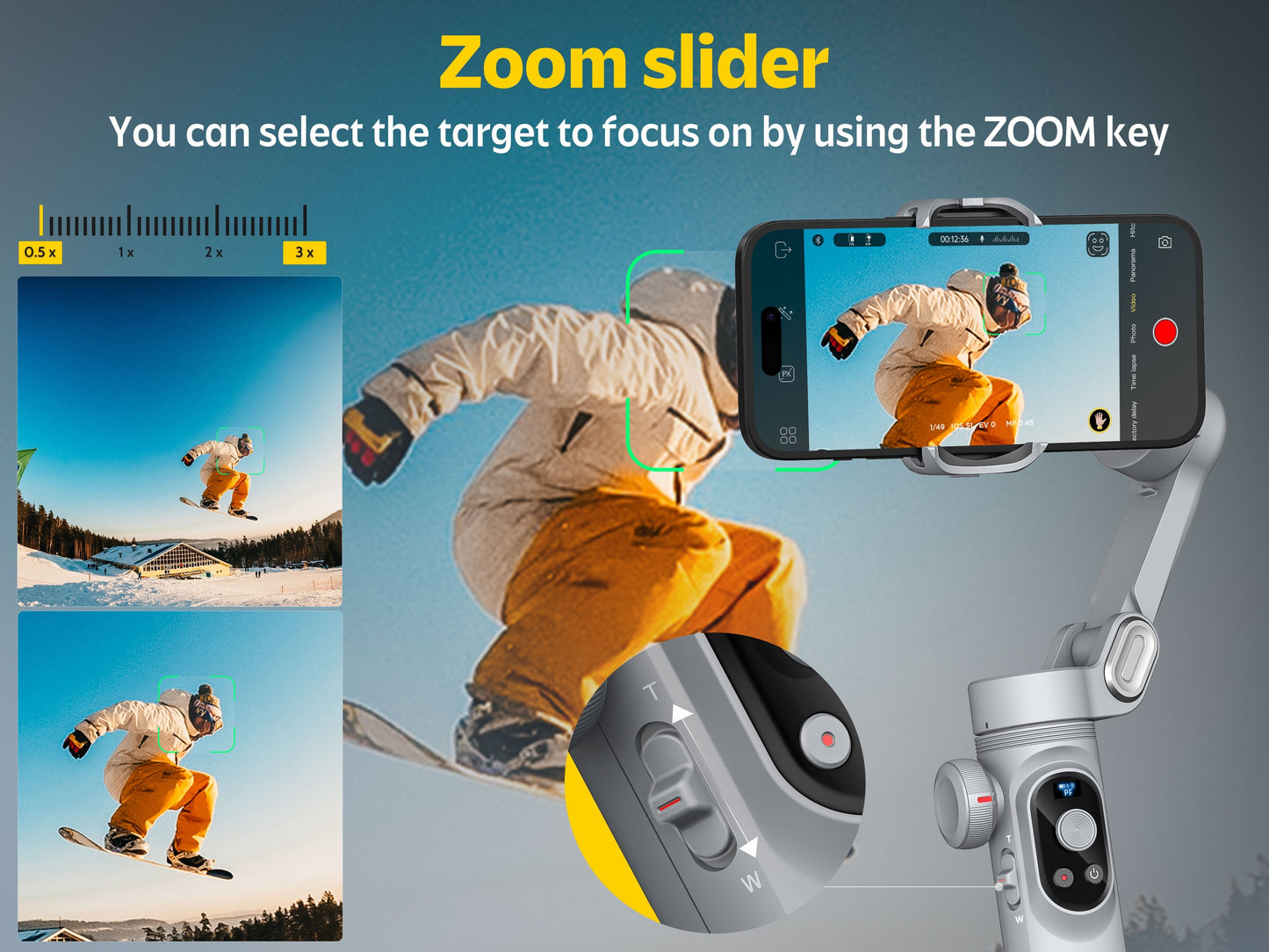 AOCHUAN Smart Xpro 3-Axis Phone Gimbal Stabilizer – Foldable Vlog Tripod with Built-in Fill Light, Wireless Charging, App Control, Anti-Shake for Outdoor Sports & Content Creation Canada