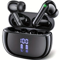 Bluetooth Earbuds 40Hr Battery – BT 5.3 Touch Control, Hi-Fi Stereo, ENC Noise Cancelling Mic, LED Charging Case, Deep Bass Earphones for Sports & Workout