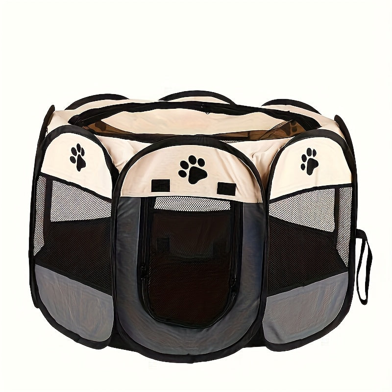Foldable Octagonal Pet Fence Pet Tent Oxford Cloth Scratch