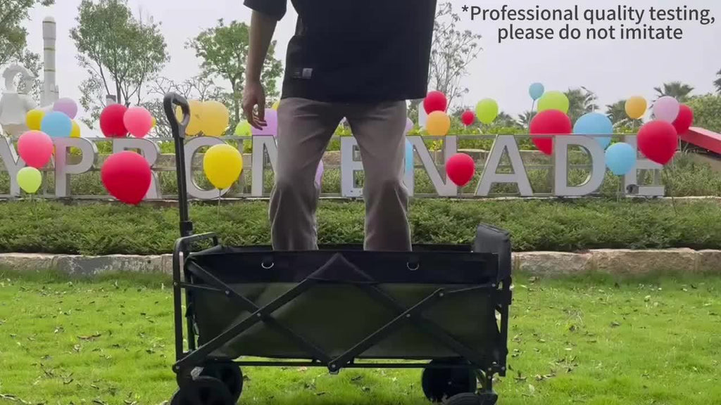 330lbs Collapsible Folding Wagon Cart Heavy Duty Outdoor Utility Wagon Beach Wagon Grocery Wagon Camping Portable Garden Wagon Cart With All-Terrain Wheels, Pet Stroller, Pet Dog Stroller