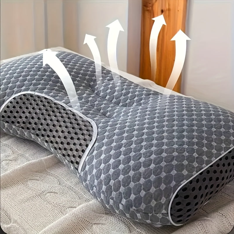 Neck Massage Pillow 2-Pack 1100G Soft Woven – Adjustable Ergonomic Profile, High-Quality Pillow Core with Detachable Pillowcase for Sleeping Comfort, Couple Bedding Set Canada