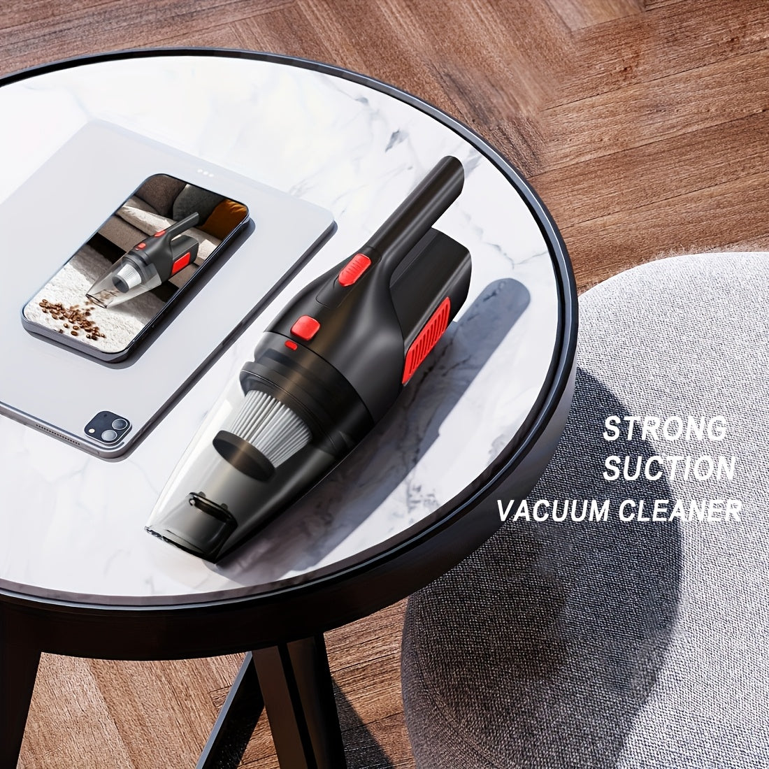 Home Vacuum Cleaner, 6800PA Powerful Suction, Portable Vacuum, Easy-To-Use Vacuum, 2000Mah High Capacity, Quiet Operation, Ideal for Car Interiors, Home And Pet Cleaning, Women'S Car Additions, Automotive Supplies And Gifts