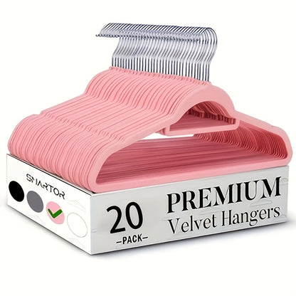 Velvet Hangers 20 & 50-Pack with 360° Rotating Hooks – Non-Slip Felt Coated, Space-Saving Closet Organizer for Coats, Pants & Suits | Heavy-Duty Wardrobe Storage Solution | ShopVora CA