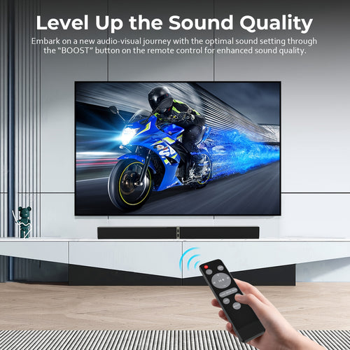 360° Surround Soundbar for Smart TV Separable Tower Speakers DSP Technology ARC Optical AUX Wireless with Subwoofer Option and Remote Control