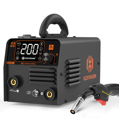 200A MIG Welder 3-in-1 Gasless MIG/Lift TIG/Stick Welding Machine – IGBT Inverter, 110V Portable Welder with Large LED Display, Synergic Control for Home DIY & Metal Fabrication
