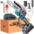 21V Cordless Chainsaw, Lightweight and Portable Handheld Electric Branch Saw, Equipped with Splash Guard, Safety Lock, and Safe Trimming, Suitable for Quickly Cutting Branches, Yards, Homes, and Gardens, Making It an Ideal Gift for Men's Pruning