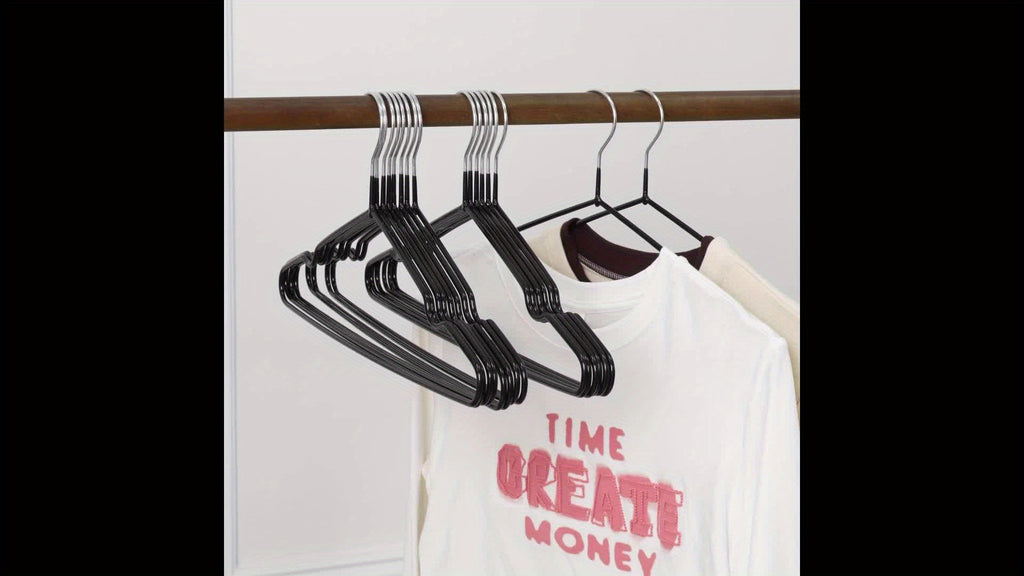 Heavy-Duty Anti-Slip Plastic Hangers 30/50/100 Pack – Standard Suit Hangers for Closet Organization, Bedroom, Dormitory & Wardrobe Storage