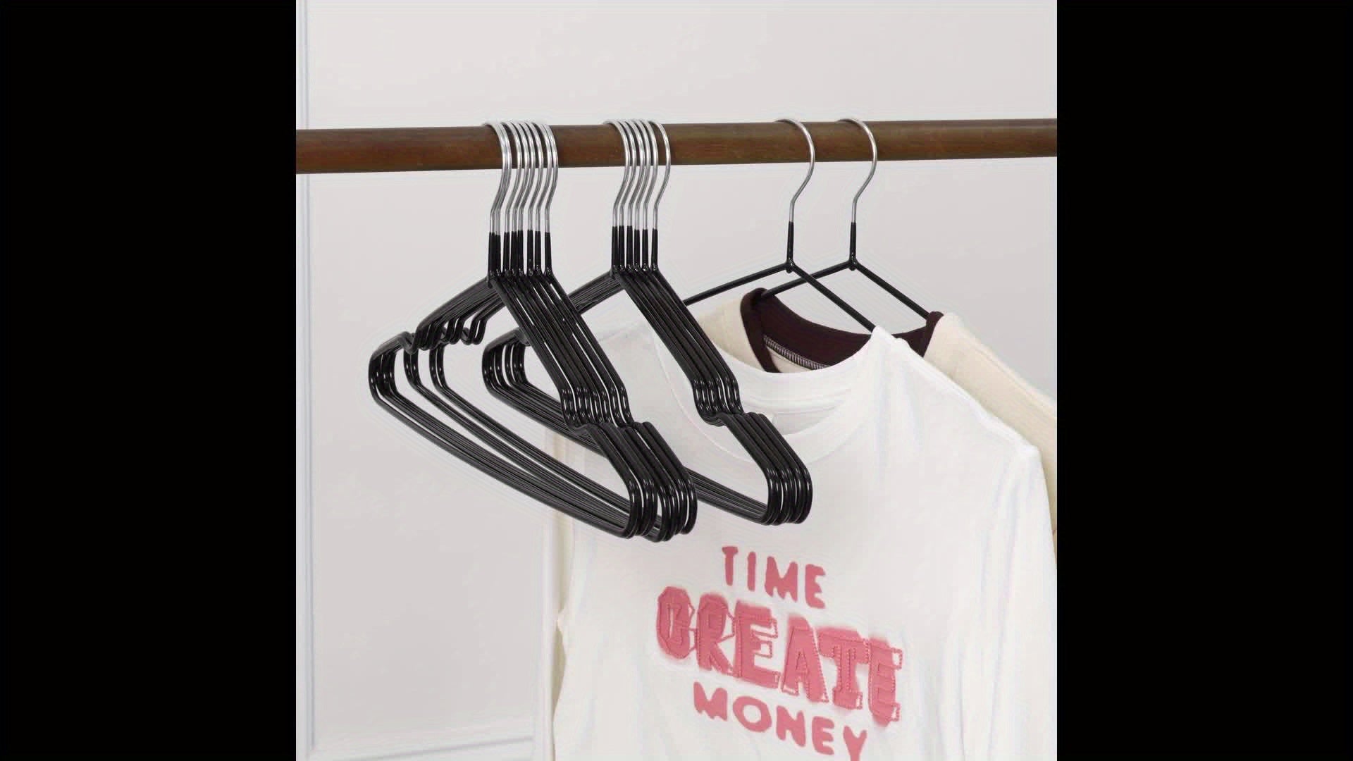 Heavy-Duty Anti-Slip Plastic Hangers 30/50/100 Pack – Standard Suit Hangers for Closet Organization, Bedroom, Dormitory & Wardrobe Storage