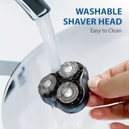 Cordless Electric Rotary Shaver for Men – Wet & Dry Use, Quick USB Charging, Gentle on Skin, Pop-Up Trimmer & Precision Blades – Ideal Gift for Him – ShopVora CA