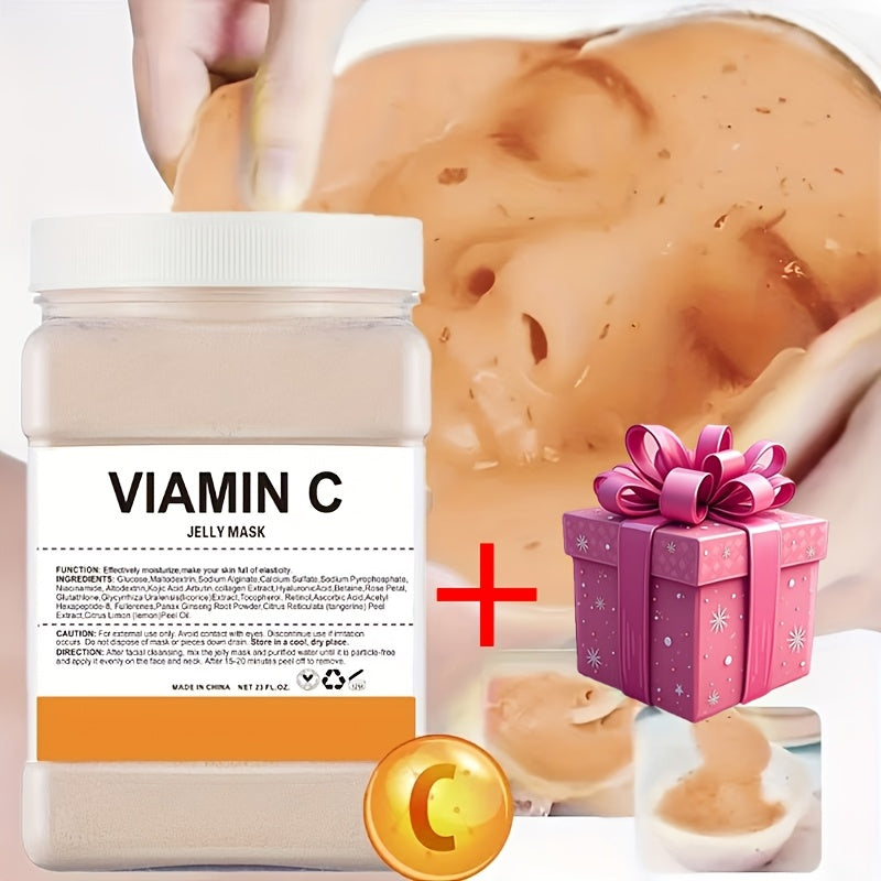 Jelly Mask Powder 650g Super Large – Hyaluronic Acid, Collagen, Vitamin C, Rose & Tea Tree – Moisturizing Firming Facial Mask for Spa & Home Skincare, Perfect Beauty Gift