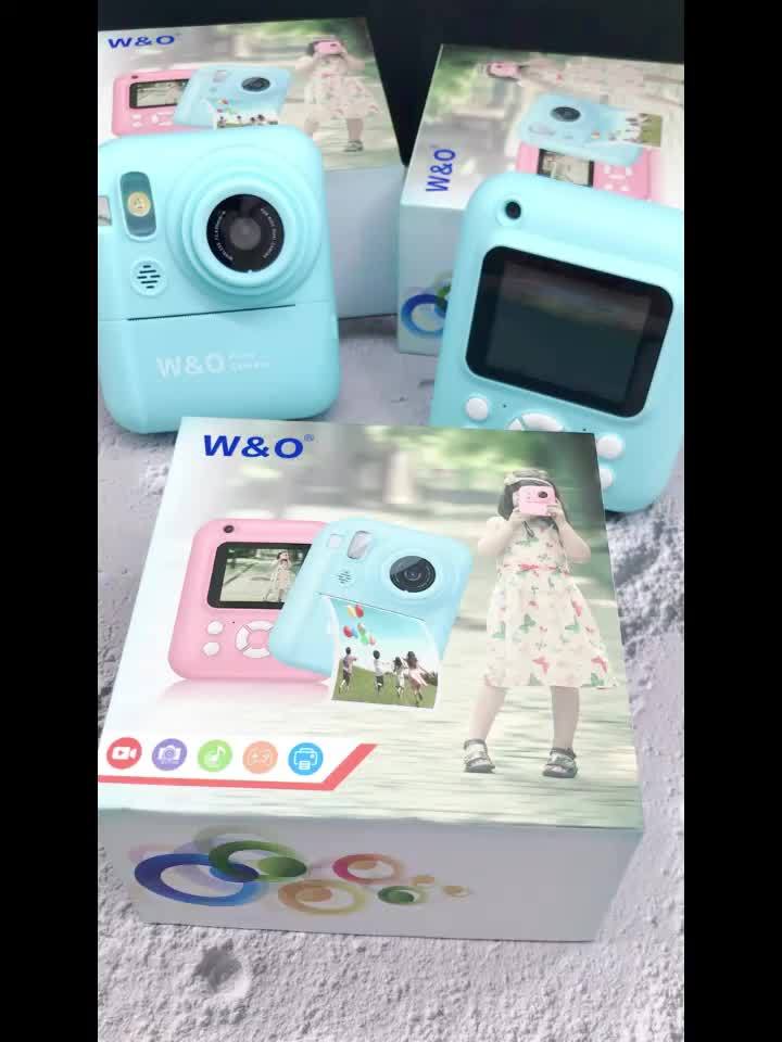 Instant Print Camera 1080P HD – 2.4" Screen, 3 Rolls Print Paper & 32GB SD Card Included, Rechargeable Battery, Type-C Charging, Pink & Blue – Birthday & Christmas Gift for Teens & Adults