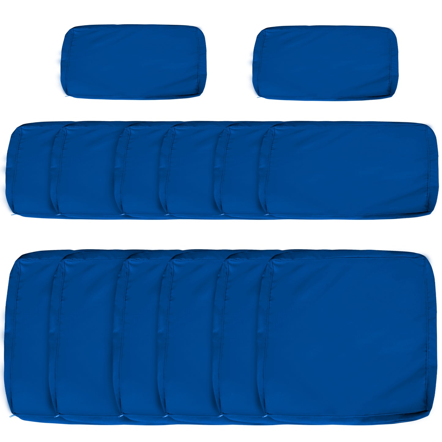 Outdoor Cushion Covers 14 Pcs Replacement for Rattan Sofa Set Polyester Waterproof Dustproof Machine Washable Zipper Closure Navy Blue - Patio Garden Furniture Covers, Canada