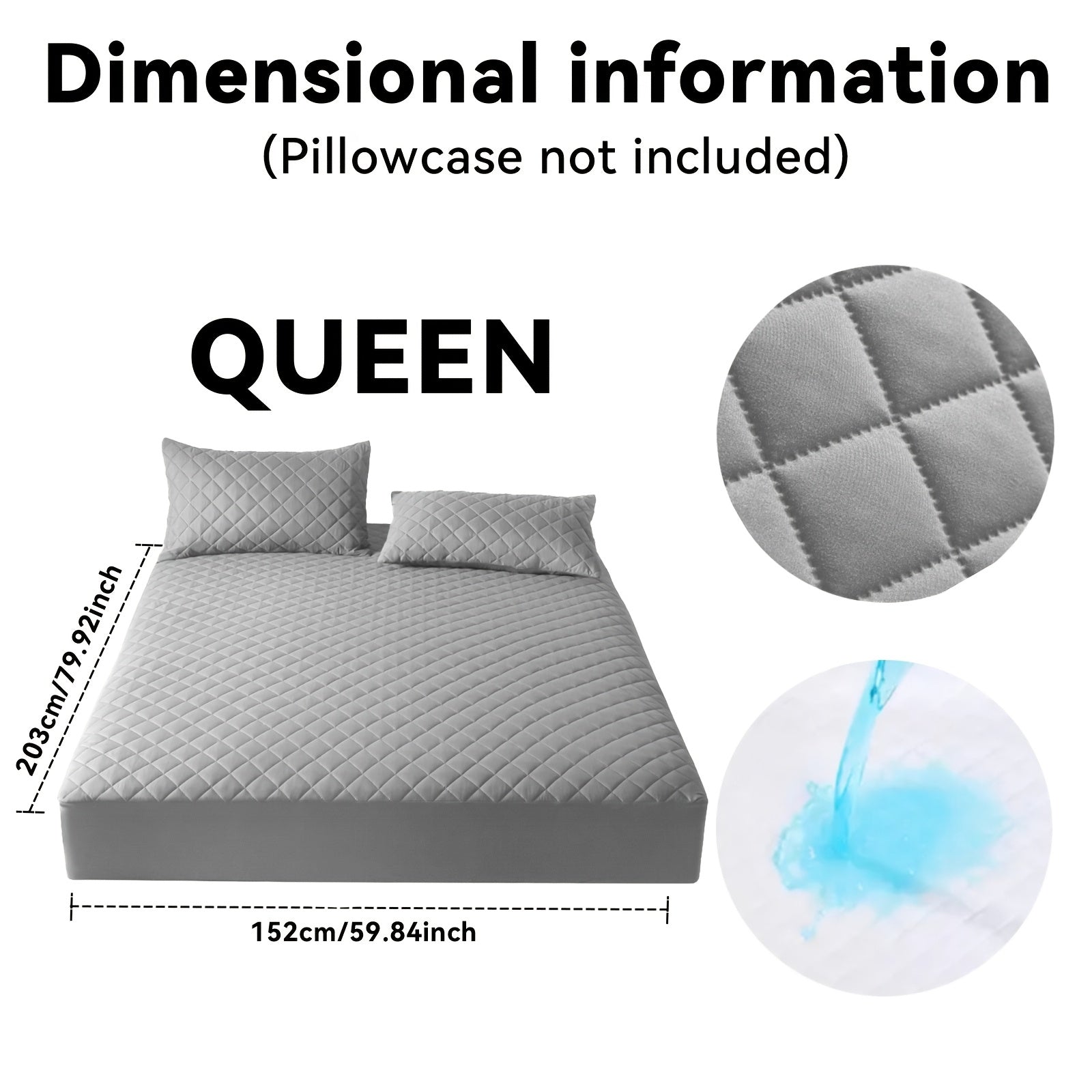 Waterproof Mattress Protector Set 2/3pcs, Thick Deep Pocket 9-15" Fitted Sheet & Pillowcase, Soft All-Season Bedding, Machine Washable – Twin Full Queen King, Multiple Colours
