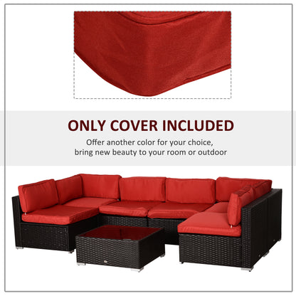 Outdoor Cushion Covers 14 Pcs Replacement for Rattan Sofa Set Polyester Waterproof Dustproof Machine Washable Zipper Closure Navy Blue - Patio Garden Furniture Covers, Canada