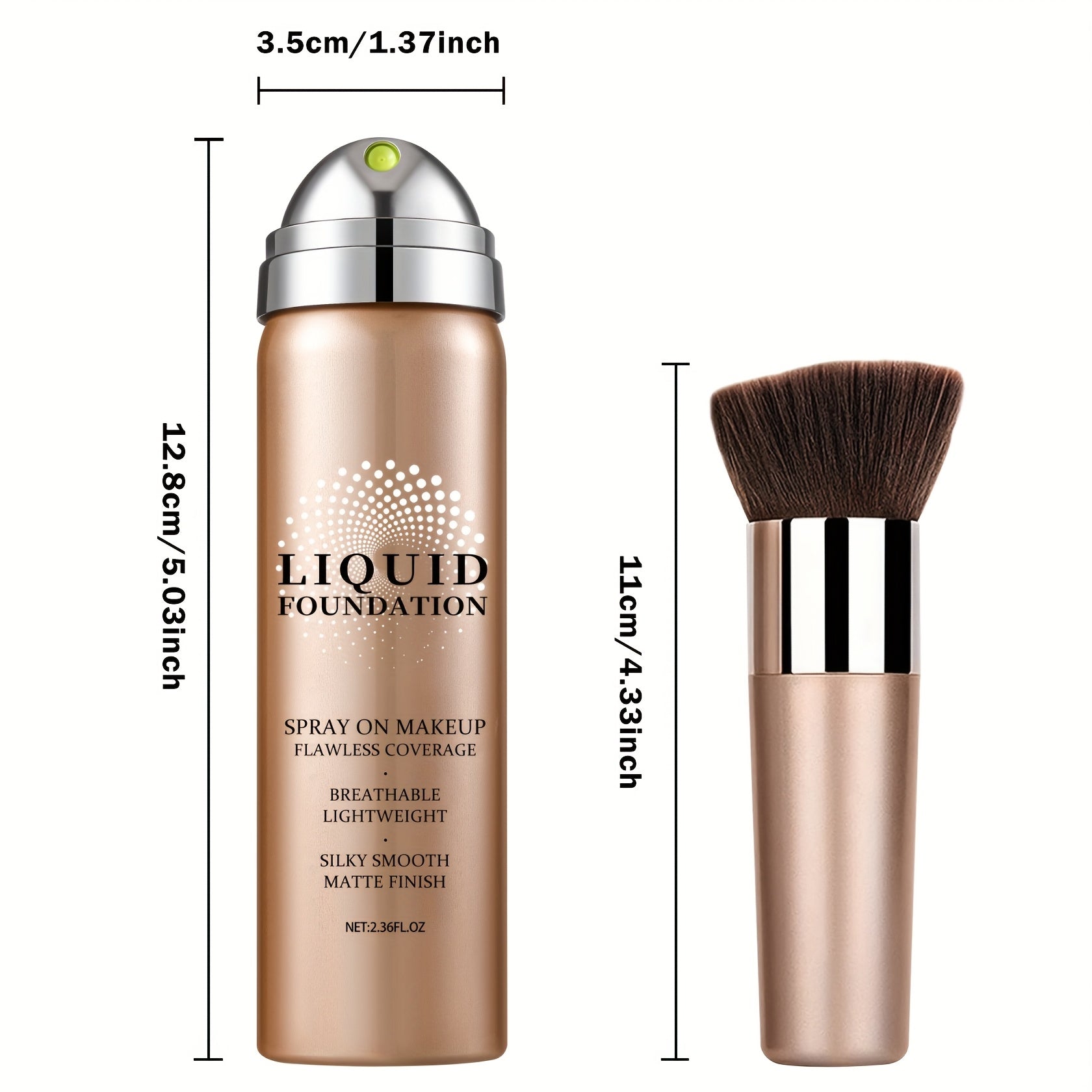 Full Coverage Foundation Liquid Foundation CC Cream Foundation Long-lasting Flawless Matte Face Makeup Foundation
