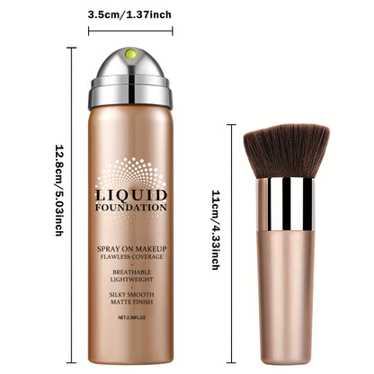 Full Coverage Liquid Foundation CC Cream – Long-Lasting Flawless Matte Face Makeup for All Skin Tones | Buildable Coverage Foundation