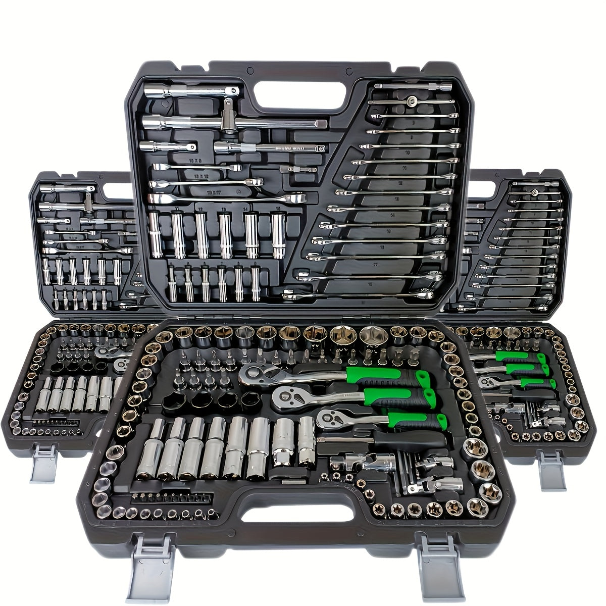215-Piece Car Repair Tool Set – Ratchet Wrench, SAE & Metric Socket Set, Screwdriver Bits, Extension Rod & Slide Rod | Complete Mechanical Tool Kit for Vehicle & Industrial Equipment Maintenance | ShopVora CA