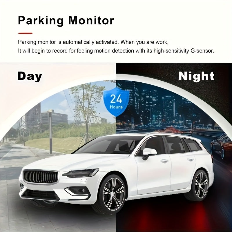 [ Triple Camera Dash Cam with Dual Front & Inside Car & Reversing Camera-Dash Camera for Cars] WIFI, G-Sensor, Loop Recording, Night Vision, Motion Detection, Parking Monitoring - for Taxi, Truck, SUV, Sedan - Car Accessories, 16GB/32GB(optional)