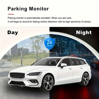 3-Lens Dash Cam with Front Inside Cabin & Rear Reversing Camera – WiFi, 1080P, Night Vision, G-Sensor, Loop Recording, Parking Monitor – Taxi Truck SUV Rideshare Car Accessory, 16GB/32GB