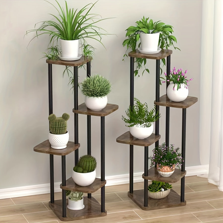 Plant Stand Stand for Flowers Wooden Storage Shelf 4/5/6 Tier Flower Shelf Planter Rack Indoor Display Stand Multiple Flower Pot