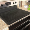 1pc Silicone Stove Top Cover Mat, Heat Resistant Glass Cooktop Protector, Flat RV Range Stovetop Cover, Extra Large Dish Drying Mat for Kitchen, 28"X20" - BLACK