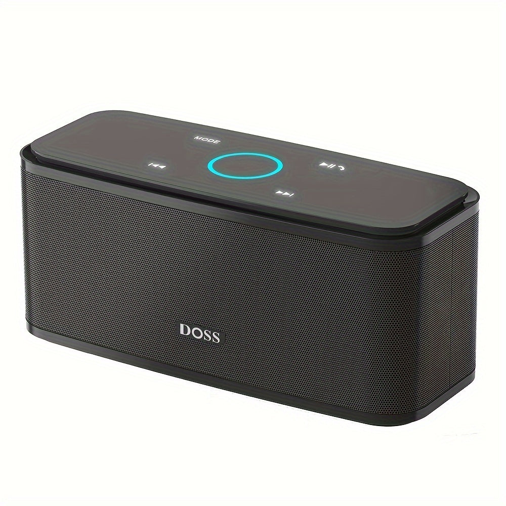 DOSS Bluetooth Speaker 12W Portable Wireless Speaker Bluetooth 5.0 Touch Control HD Sound Deep Bass 20H Playtime Built-in Mic for Home Outdoor Travel