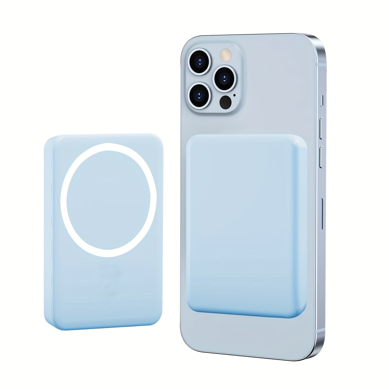 Magnetic Wireless Portable Charger, 5000mAh Wireless Power Bank PD 20W Fast Charging for Magnetic Battery Pack Compatible for iPhone 16/15/14/13/12/Pro