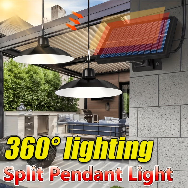 Solar Roof Lights, Outdoor Solar Lamps, Solar Chandeliers, with IP55. Automatically Turn On When It Gets Dark And Automatically Turn Off During The Day. Suitable for Gazebos, Barns, Chicken Coops, Courtyards, Garages, Campsites, Porches