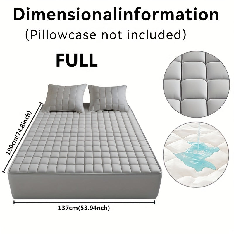 Quilted Cooling Mattress Protector with 9-15" Deep Pocket – Waterproof, Machine Washable, Breathable Fitted Bed Cover for All Mattress Sizes – Home Bedding Essentials