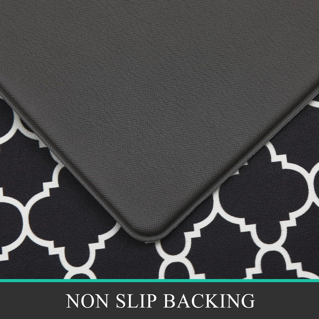 Anti Fatigue kitchen floor mat Sets 2pcs Non-Slip High Quality Kitchen Runner Mat Farmhouse Kitchen Rugs and Mats Comfort Standing Mat Cushioned Kitchen Floor Mats PVC Foam Kitchen Mats