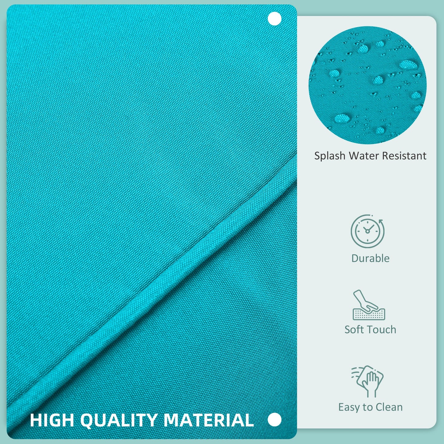 Outdoor Cushion Covers 14 Pcs Replacement for Rattan Sofa Set Polyester Waterproof Dustproof Machine Washable Zipper Closure Navy Blue - Patio Garden Furniture Covers, Canada