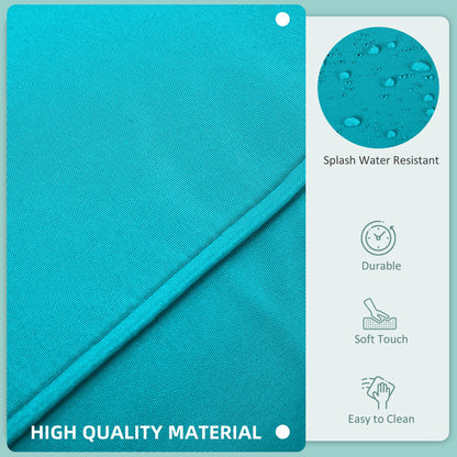 Outdoor Cushion Covers 14 Pcs Replacement for Rattan Sofa Set Polyester Waterproof Dustproof Machine Washable Zipper Closure Navy Blue - Patio Garden Furniture Covers, Canada